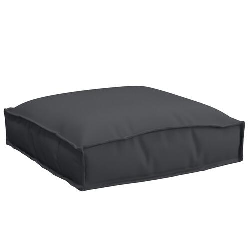 Pallepuder til Sæde 2 stk Sort 40x40x8 cm Oxford Stof