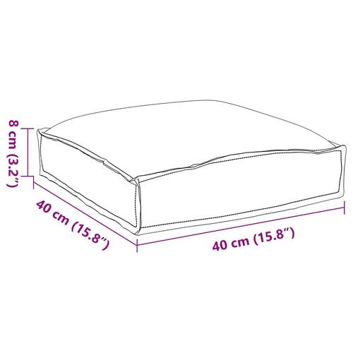 Pallepuder til Sæde 2 stk Sort 40x40x8 cm Oxford Stof