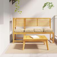 Pallepuder til sæde 4 stk Beige 40x40x8 cm Oxford stof