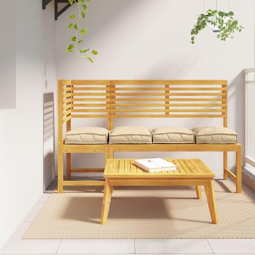 Pallepuder til sæde 4 stk Beige 40x40x8 cm Oxford stof