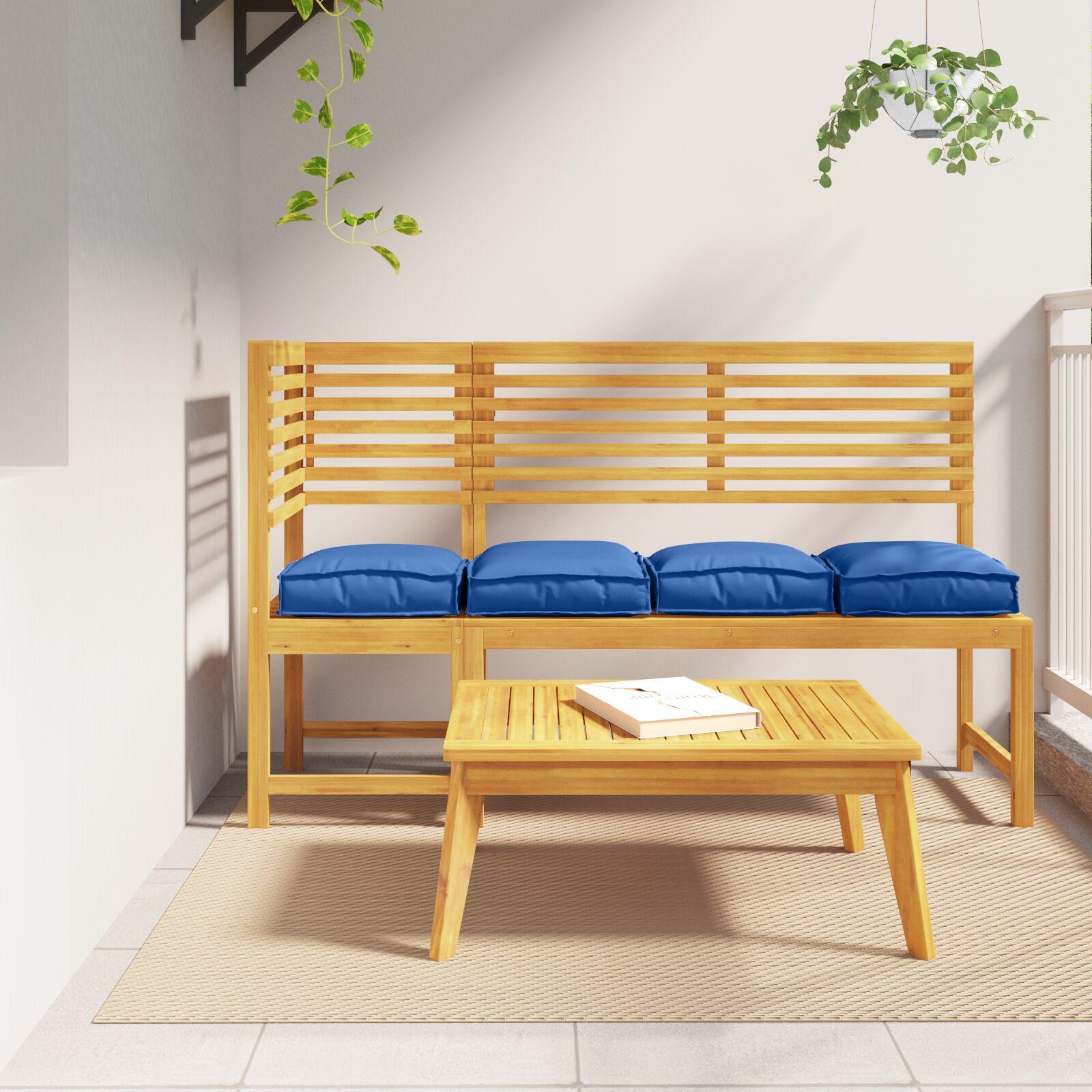 Pallepuder til Siddeplads 4 stk Kongelig blå 40x40x8 cm Oxford stof