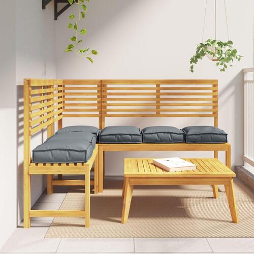 Pallepuder til sæde 6 stk Antracit 40x40x8 cm Oxford stof