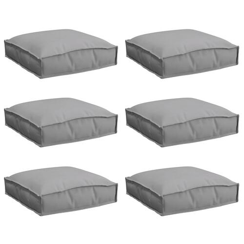 Pallet Puder til Sæde 6 stk Grå 40x40x8 cm Oxford Stof