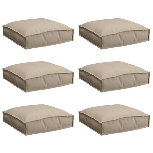 Pallet puder til siddepladser 6 stk Gråbrun 40x40x8 cm Oxford stof