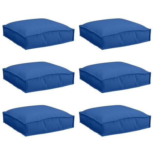 Puder til palle 6 stk. Kongeligt blå 40x40x8 cm Oxford stof