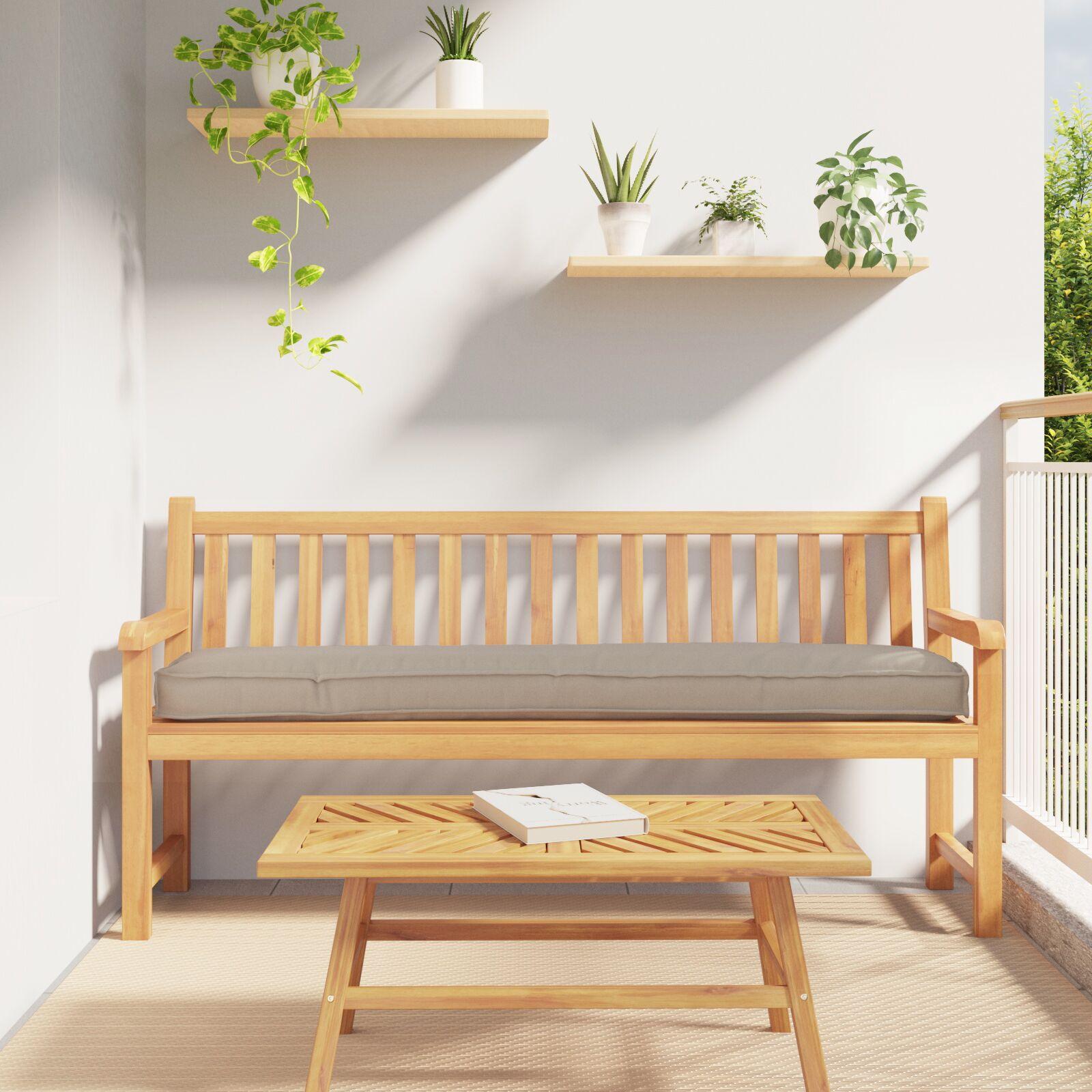 Pallepuder til Bænk 2 stk. Taupe 180x40x8 cm Oxford Stof