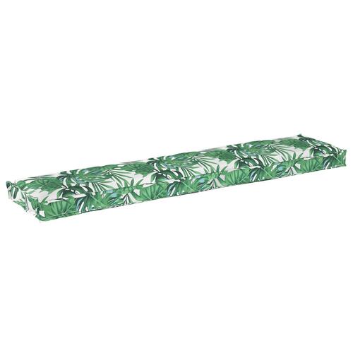 Pallet puder til bænk 2 stk Bladmønster 180x40x8 cm Oxford Stof