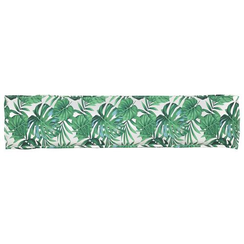 Pallet puder til bænk 2 stk Bladmønster 180x40x8 cm Oxford Stof