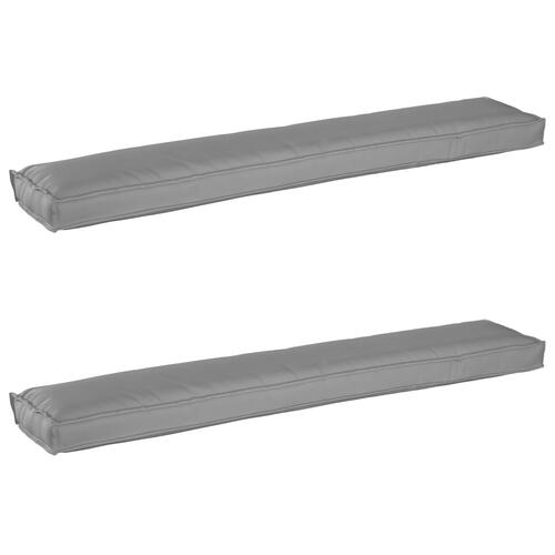 Pallet Puder til Bænk 2 stk Grå 200x40x8 cm Oxford Stof