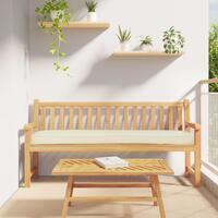 Pallepuder til Bænken 2 stk Creme 200x40x8 cm Oxford Stof