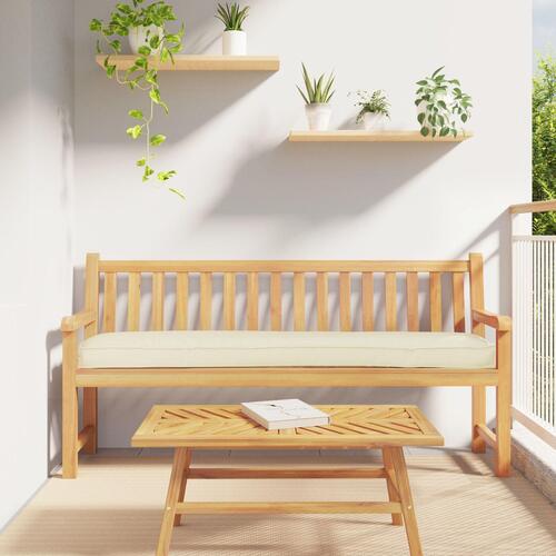 Pallepuder til Bænken 2 stk Creme 200x40x8 cm Oxford Stof