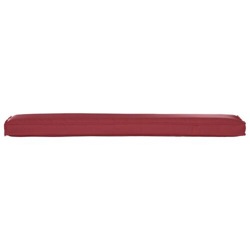 Pallepuder til bænk 2 stk. Vinrød 200x40x8 cm Oxford stof