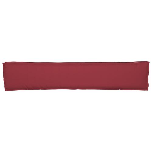 Pallepuder til bænk 2 stk. Vinrød 200x40x8 cm Oxford stof