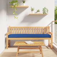 Pallepuder til bænk 2 stk Kongeblå 200x40x8 cm Oxford stof
