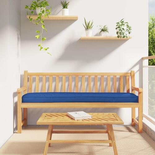 Pallepuder til bænk 2 stk Kongeblå 200x40x8 cm Oxford stof