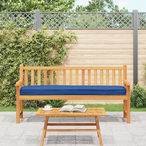 Pallepuder til bænk 2 stk Kongeblå 200x40x8 cm Oxford stof