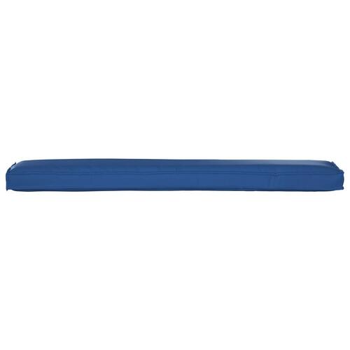 Pallepuder til bænk 2 stk Kongeblå 200x40x8 cm Oxford stof