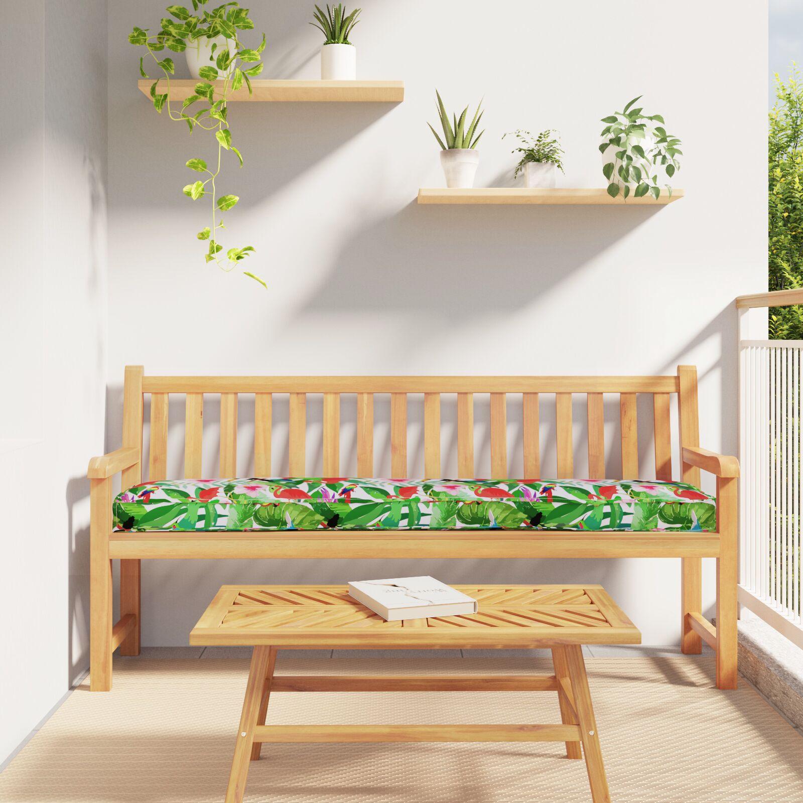 Pallepuder til Bænk 2 stk Tropisk Jungle 200x40x8 cm Oxford stof