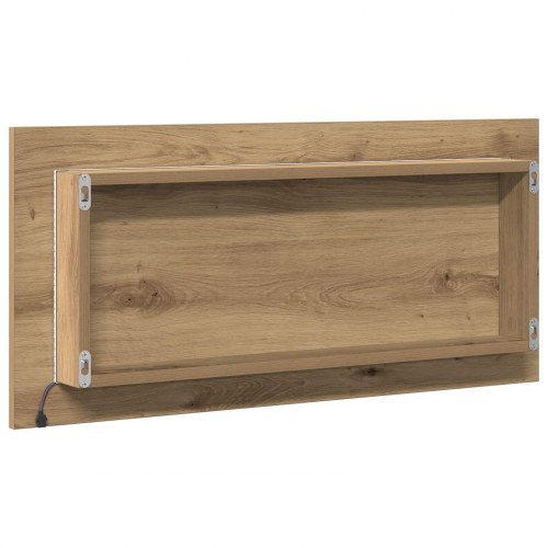 Badeværelsesspejlskab med LED Lys Artisan Egetræ 80x37 cm