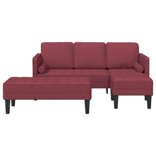 2-delt sofasæt med puder i bordeaux stof