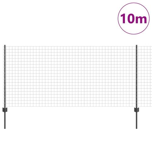 Havehegn Sæt 2 Pak Grå Metal 10 x 1 m Holdbart Havehegn