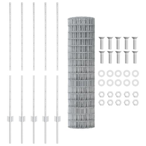 Havehegn Rulle Sæt Sæt af 2 Galvaniseret stål 10 x 1,2 meter