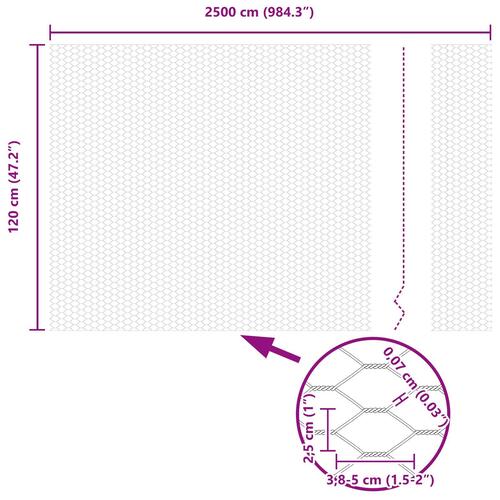 Metal Havehegn Sæt 2 Stk Grøn Metal 25 x 1.2 meter Holdbart