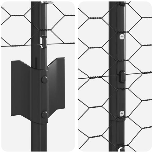 Havehegn Sæt Sæt af 2 Grå Metal Stort Robust Havehegn