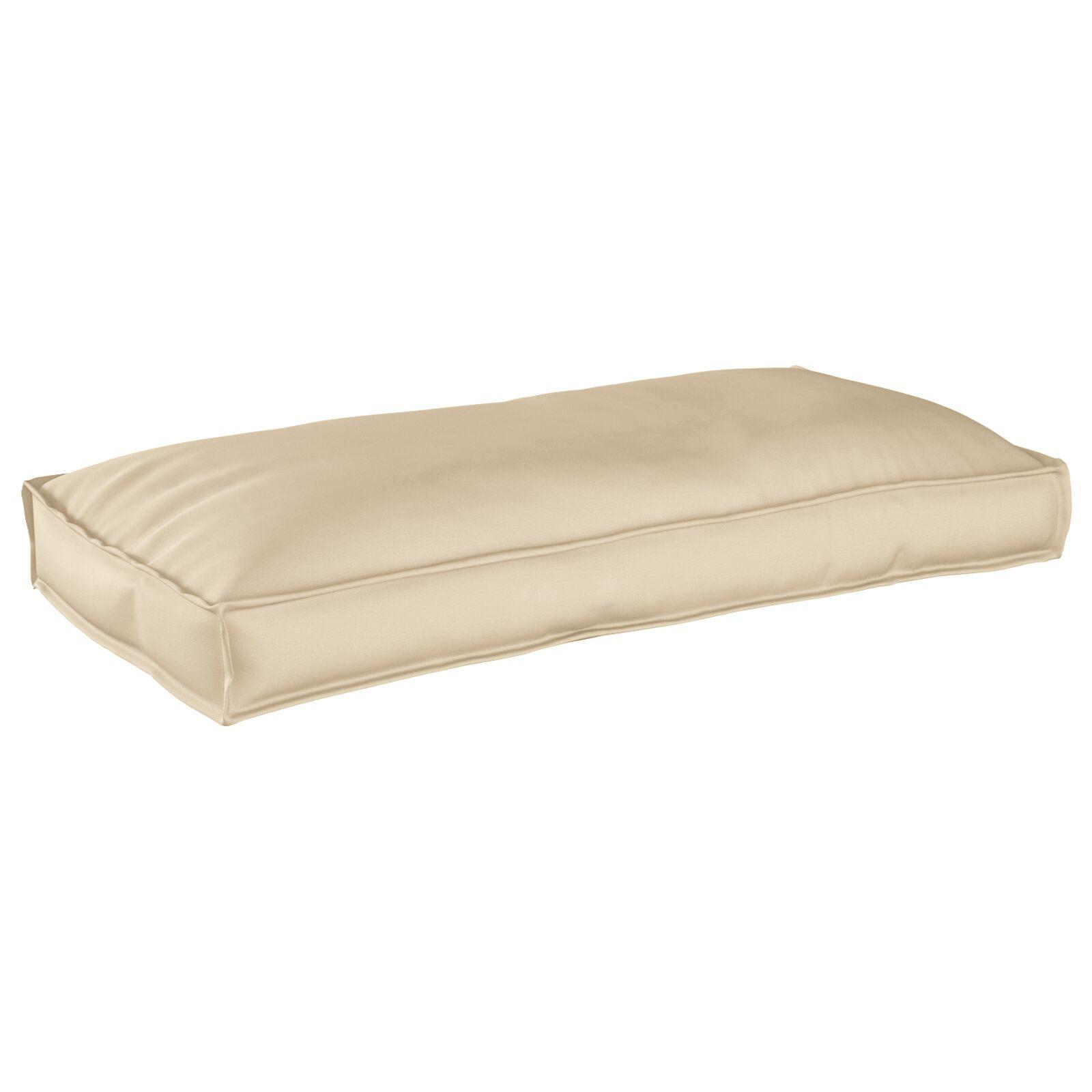 Pallehynde til sæde / ryglæn Beige 120 x 60 x 12 cm Oxford stof billede