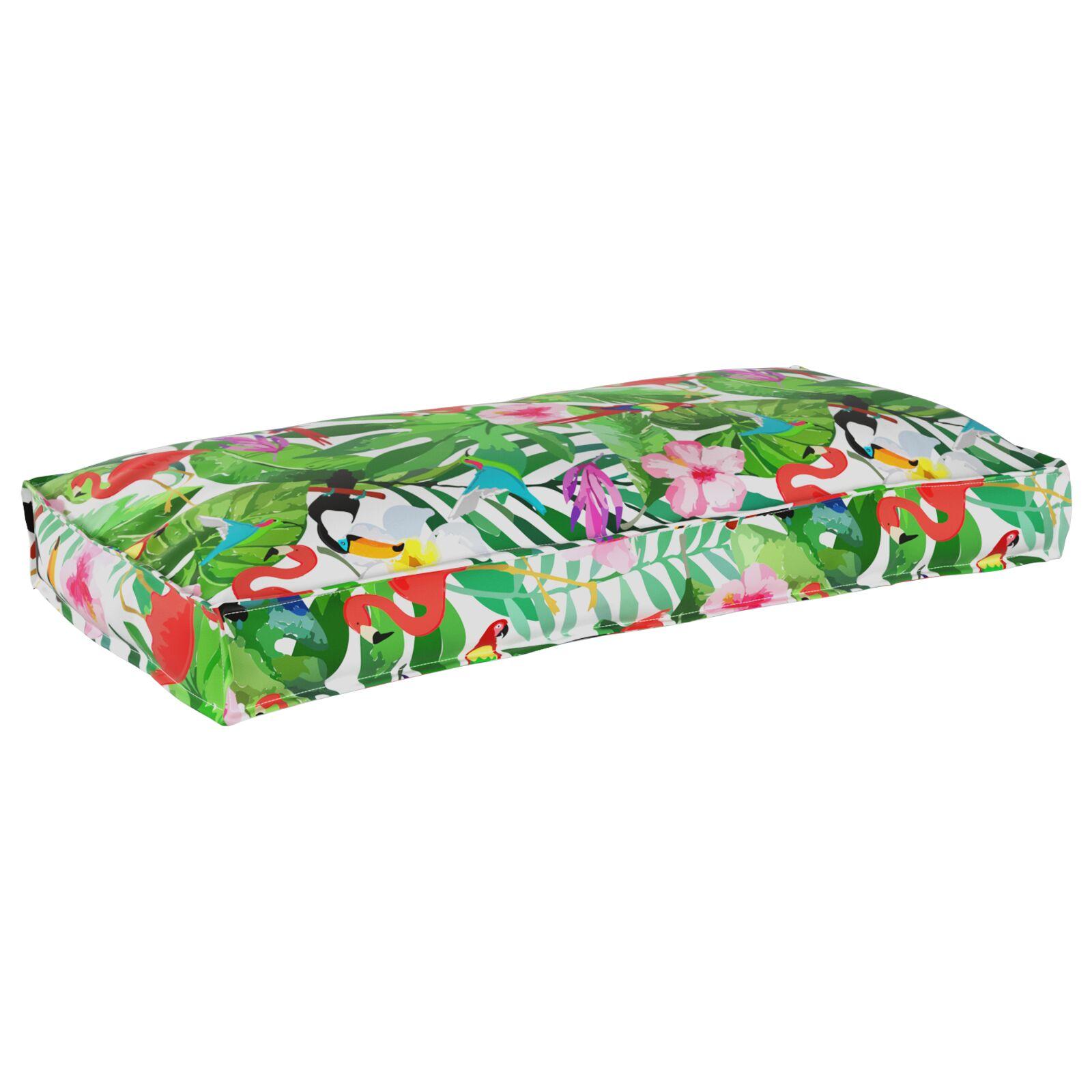 Palletpude til sæde/rygstøtte Tropisk Jungle 120x60x12 cm Oxford Stof