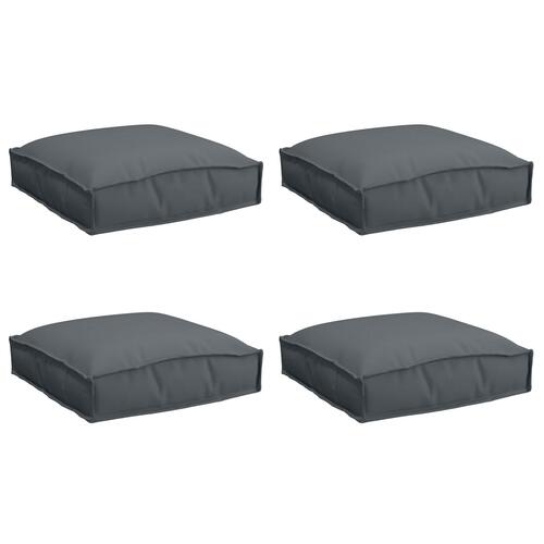 Pallepuder til Sæde 4 stk Antracit 40x40x8 cm Oxford Stof