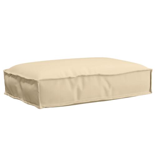 Pallepude til Sæde Beige 60x40x8 cm Oxford Stof