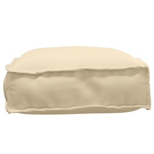 Pallepude til Sæde Beige 60x40x8 cm Oxford Stof