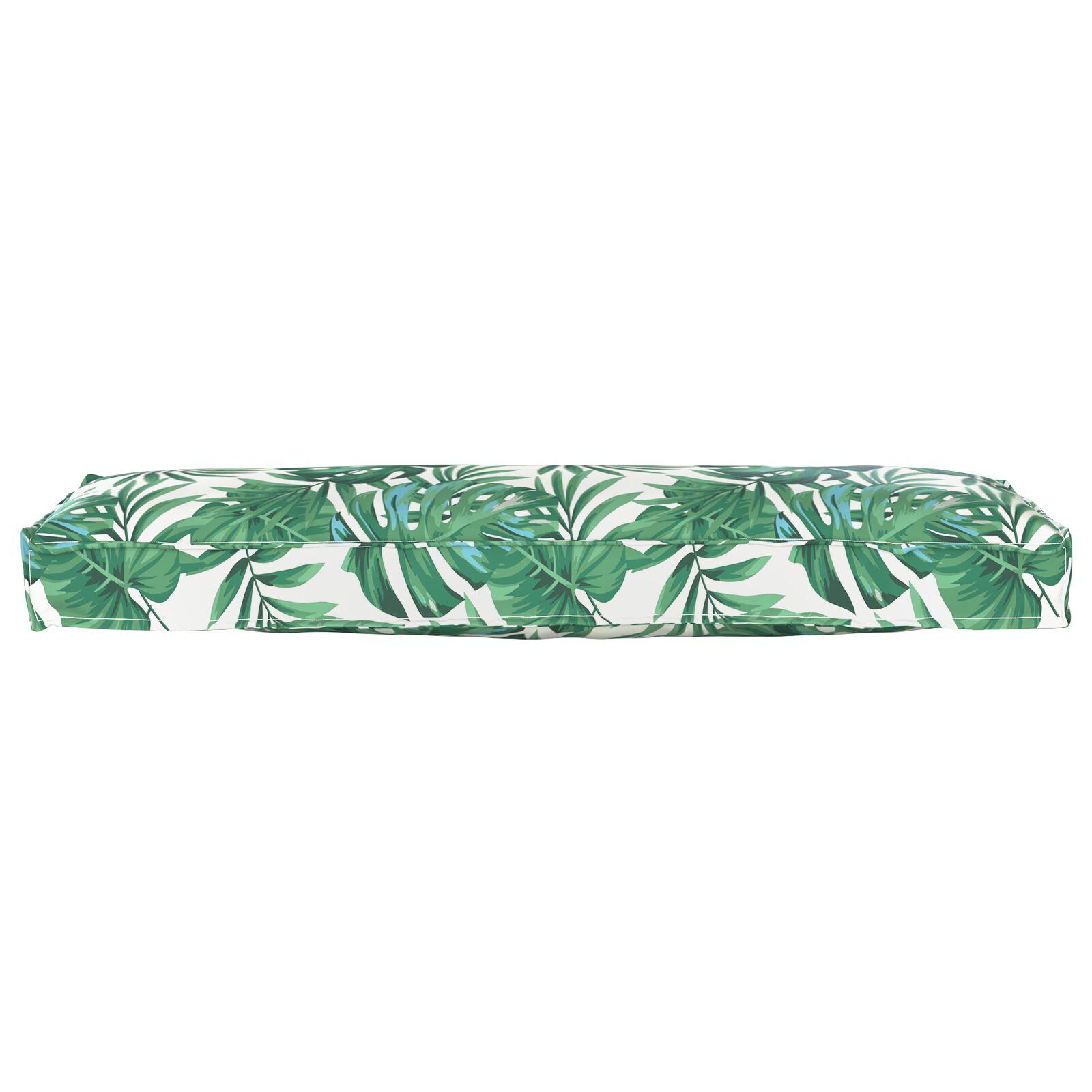 Pallepude til bænke blad design 120x40x8 cm Oxford stof