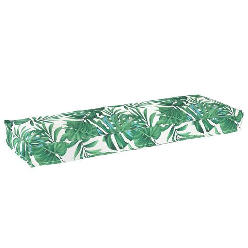 Pallepude til bænke blad design 120x40x8 cm Oxford stof
