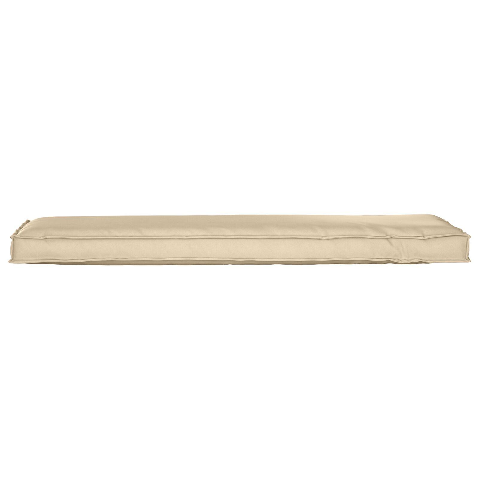 Udendørspude Beige Polyester 40 x 140 cm Aftagelige Betræk