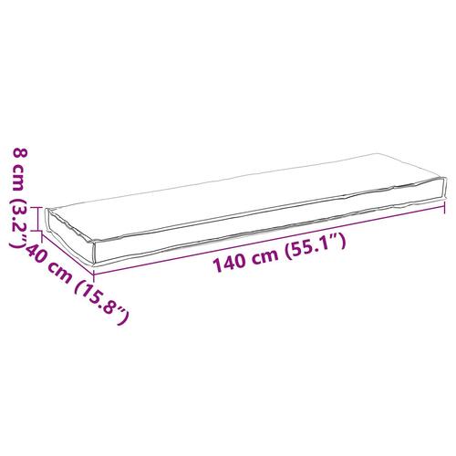 Udendørspude Beige Polyester 40 x 140 cm Aftagelige Betræk