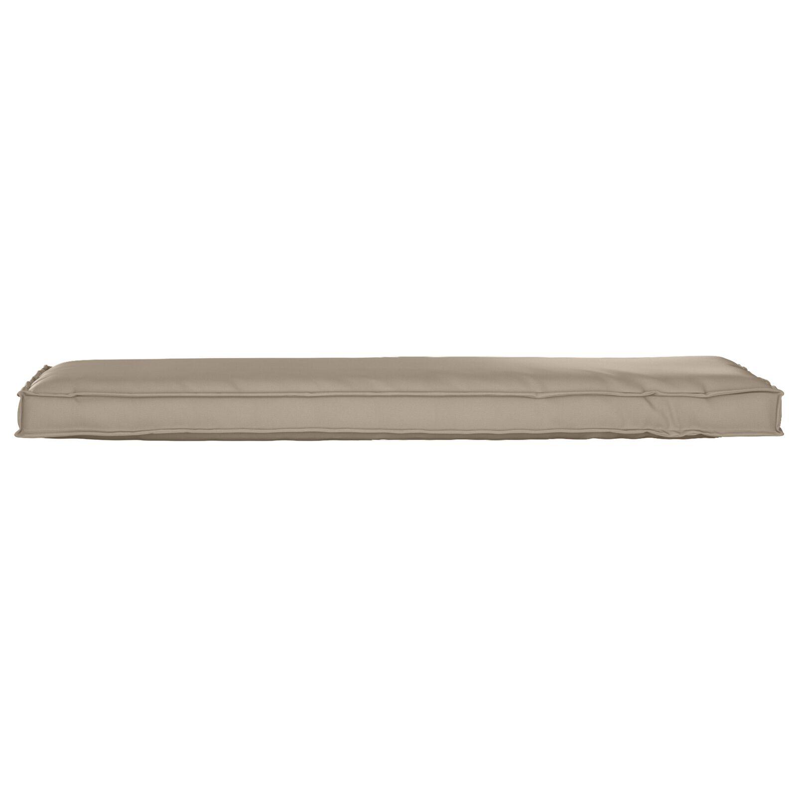 Pallehynde til bænk Gråbrun 140 x 40 x 8 cm Oxford stof billede