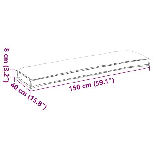 Udendørspude Cremefarvet Polyester 40 cm x 150 cm x 7 cm