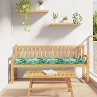 Pallepuder til bænk 2 stk Bladmønster 200x40x8 cm Oxford-stof