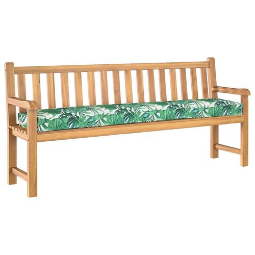 Pallepuder til bænk 2 stk Bladmønster 200x40x8 cm Oxford-stof