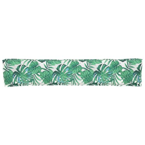 Pallepuder til bænk 2 stk Bladmønster 200x40x8 cm Oxford-stof