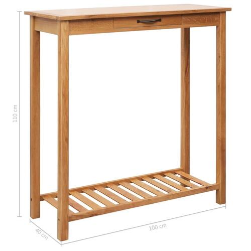 Barbord 100 x 40 x 110 cm massivt egetræ