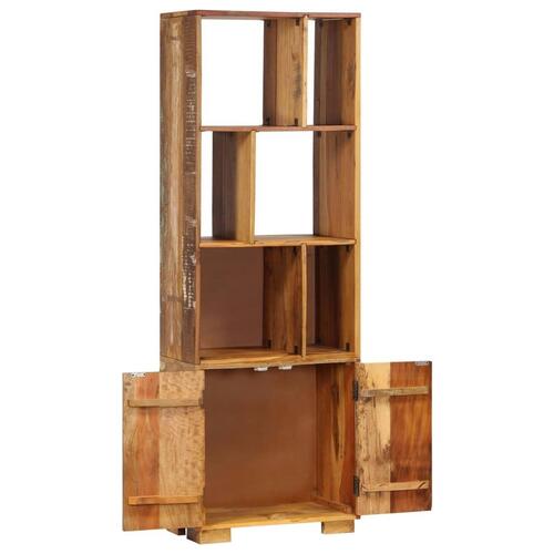 Bogreol 60x35x180 cm massivt genbrugstræ
