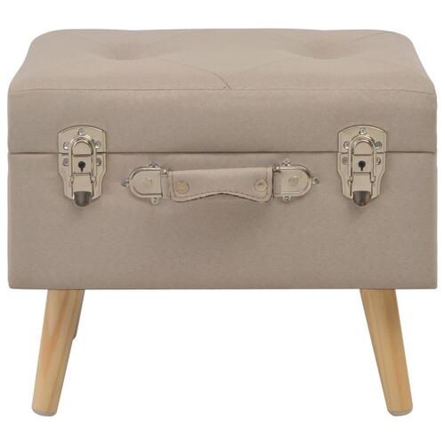 Opbevaringstaburet stof 40 cm beige