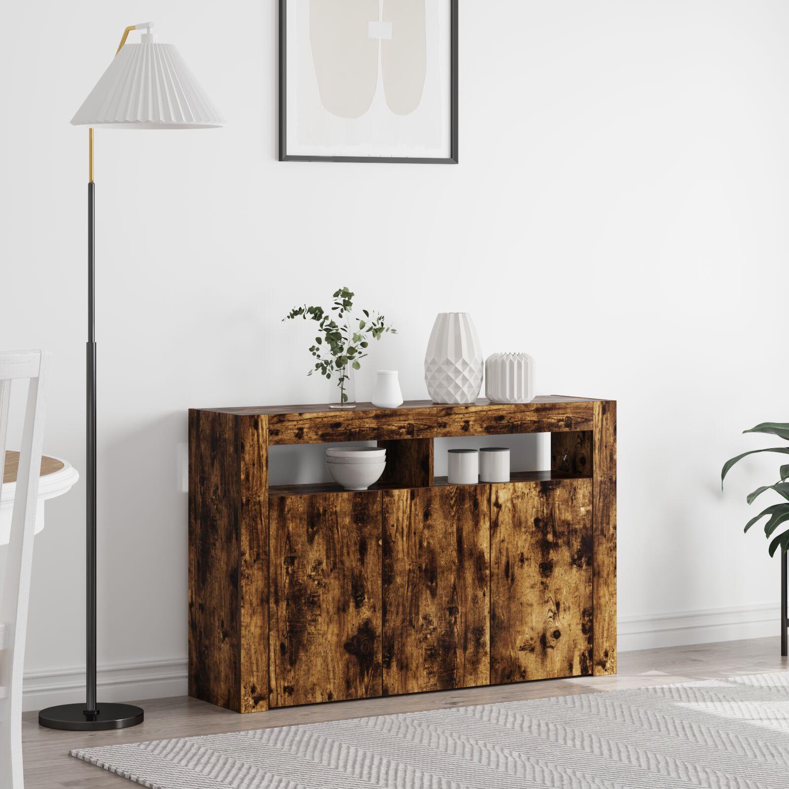 Sideboard Røget Eg Ingeniørtræ 116 x 30 x 75 cm
