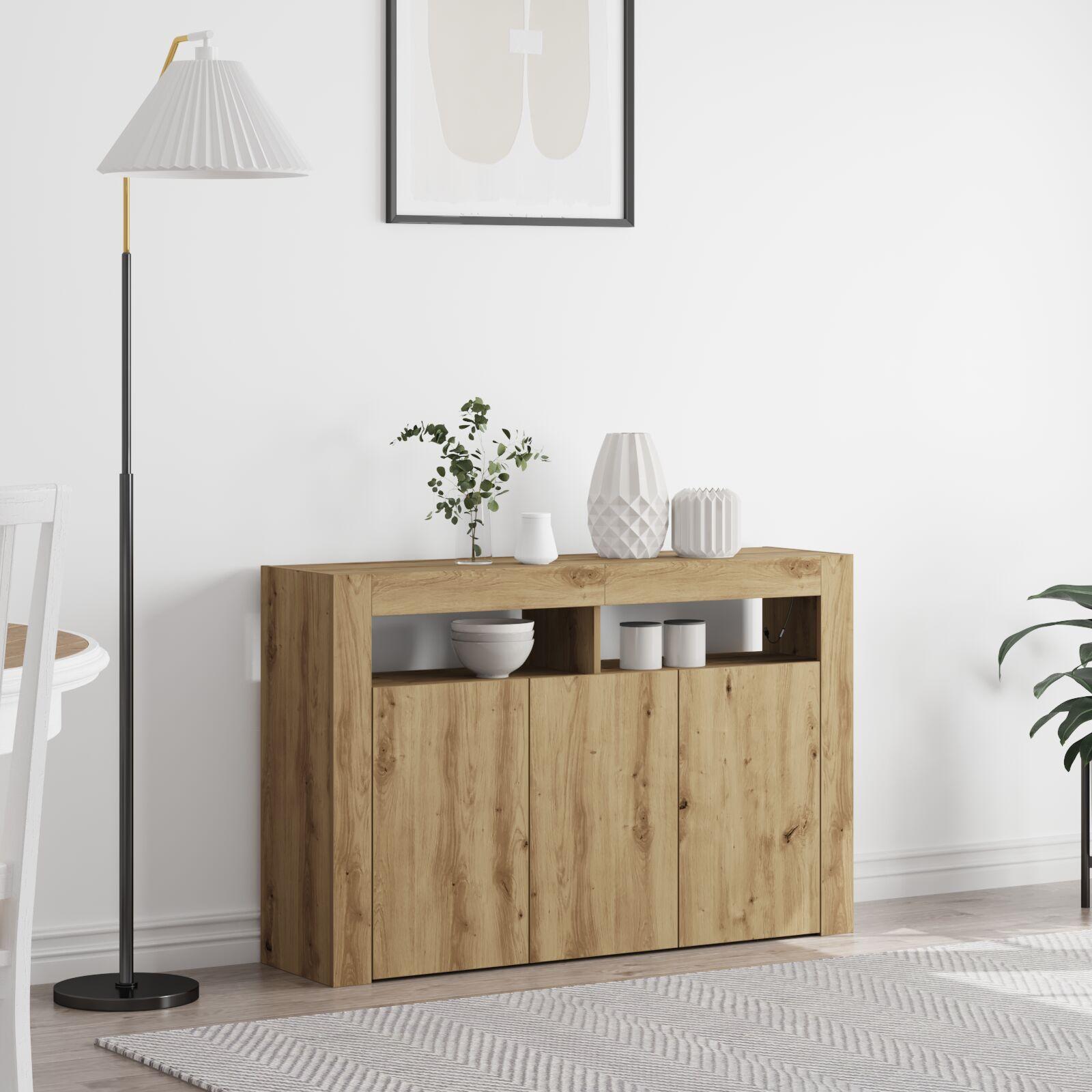 Sideboard Artisan Eg Ingeniørtræ 116 x 30 x 75 cm Sideboard