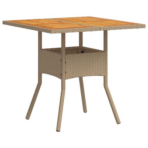 3-dele Have Spisesæt med Hynder Beige Polyrattan