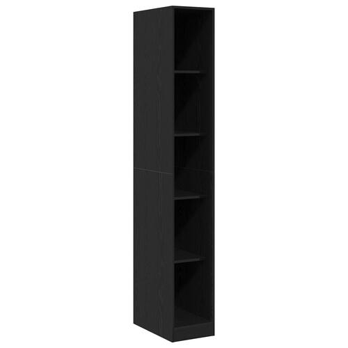Sort Egetræ Garderobe - 30x50x200 cm, Lavet af konstrueret træ