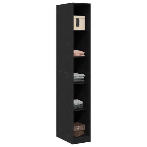 Sort Egetræ Garderobe - 30x50x200 cm, Lavet af konstrueret træ